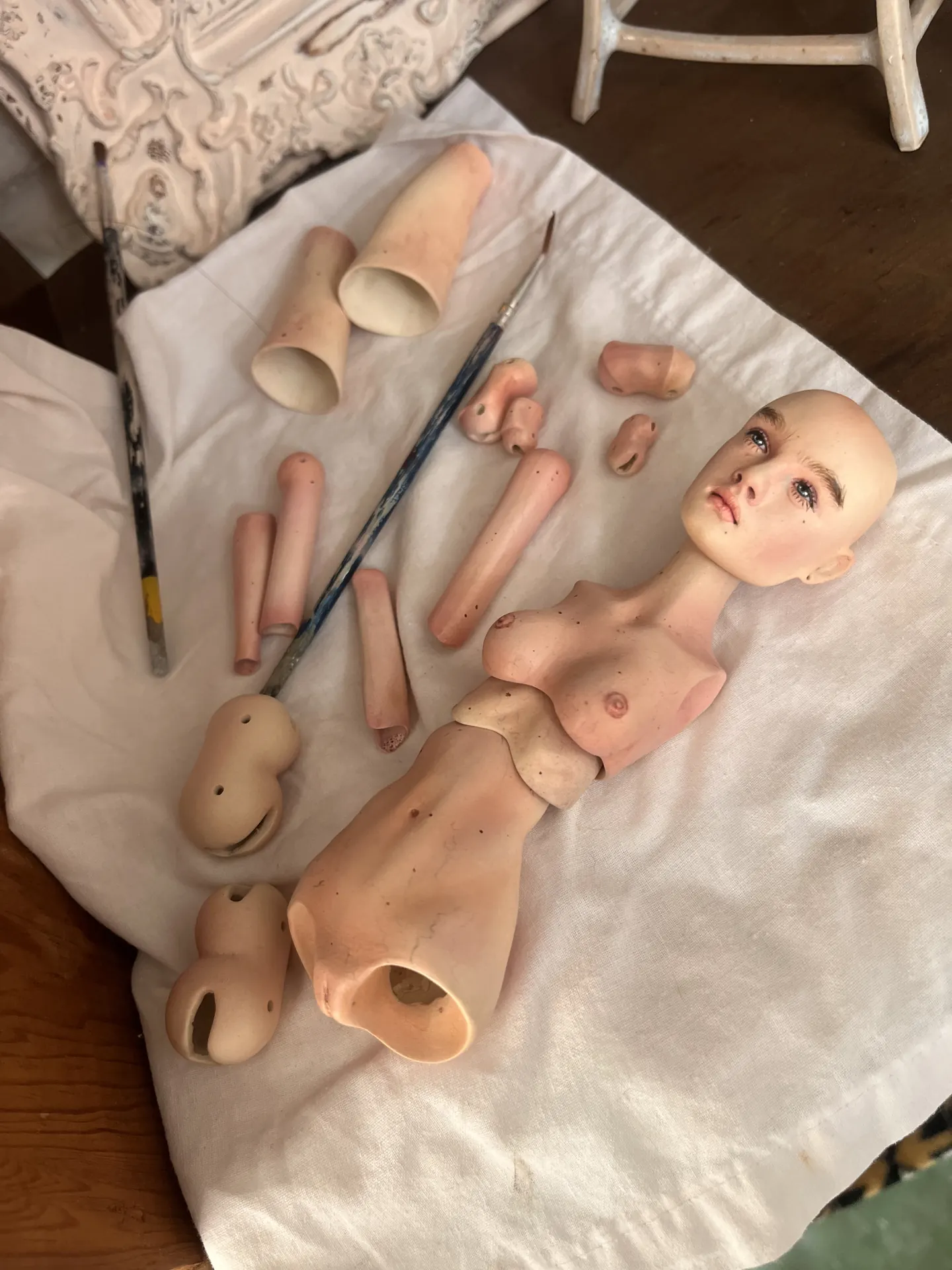 Obra de Irasema Ezcurdia - procelain-doll-wip